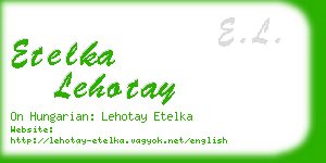 etelka lehotay business card